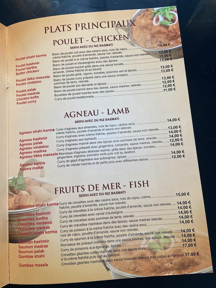 Le Kashmir - Menu Image 1