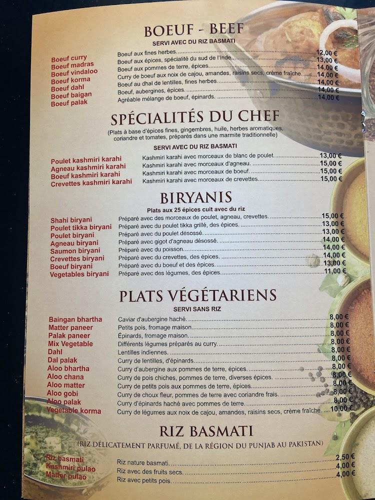 Le Kashmir - Menu Image 2